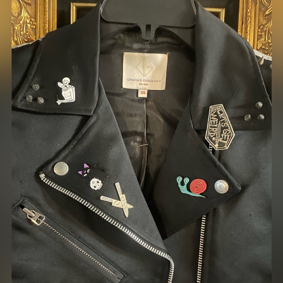 Opening Ceremony Black custom Jacket with Artistic Pins - Picture 3 of 4